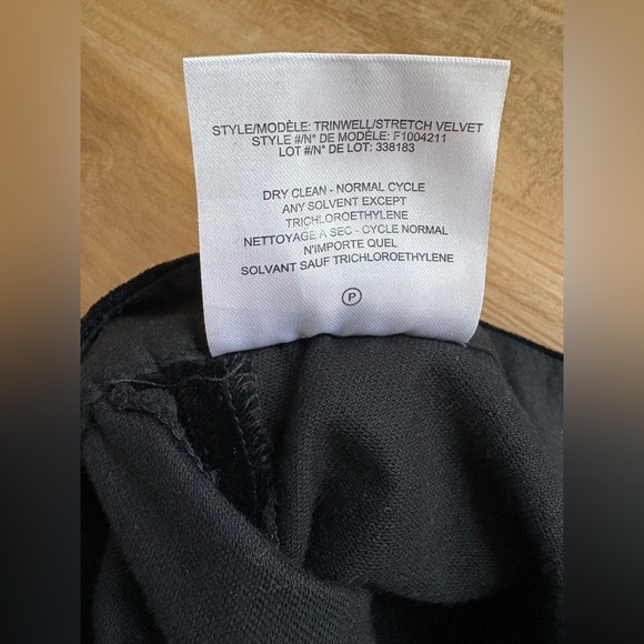 NWOT - Theory Trinwell Stretch Velvet Pants in Black - Size 4 - Picture 5 of 5